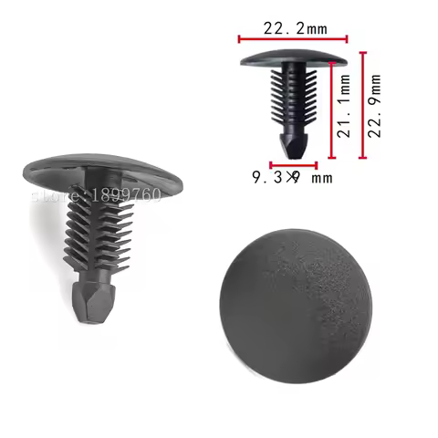 50/100x OEM BLACK PLASTIC Clips For FIAT 22mm x 22mm Fir Tree Trim Panel 10mm Hole 1301019808