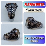 Super burnt alpaca agate and alpaca gemstoneRing.05