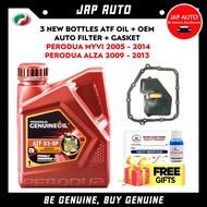 3 Botol Perodua ATF SP3 D3-SP Myvi 2005 - 2014 Old Alza 1.5 2009 - 2013 + Auto Filter Gasket Gear Oi