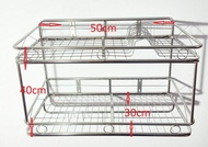 KỆ TREO TƯỜNG KỆ ÚP CHÉN BÁT INOX 2TẦNG CÓ ĐĨA CÓ MÓC LÙA.