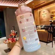 Botol Minum Gradiasi Aesthetic Botol viral 2 liter Tumblr kekinian