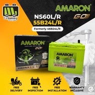 Installation Provided Amaron GO NS60 NS60L NS60R 55B24L 55B24R 46B24L/R Car Battery Bateri Kereta Vi