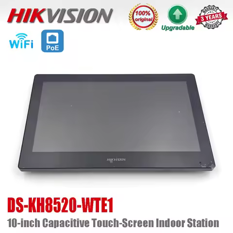 Original Hikvision DS-KH8520-WTE1 Video Intercom Indoor Station 10-Inch Touch Screen Standard POE WI