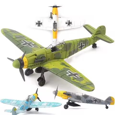 20*18CM Assemble Fighter Model Toys Building Tool Sets Combat Aircraft Diecast BF-109 Hurricane Spit