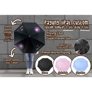 [Oip] Custom Payung Lipat Tema Gambar Bts Bt21 / Desain Sendiri -