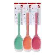 am Silicone Two-Tone Head-Up Stir-Fry Spoon 3 Color Mint/Orange/Red No Scratch No PFOA