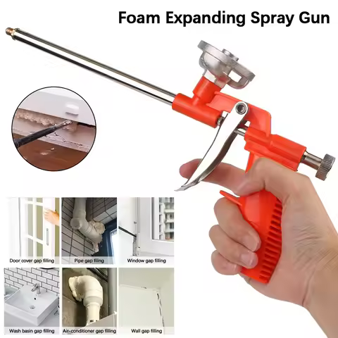 Foam Expanding Spray Gun Professional Foam Spray Gun Foaming Jet Glue Gun Metal Polyurethane Trigger