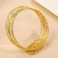 Exaggerated Geometric Bracelet 916 Plated Women's Multi-layer Circle Gold Bangle