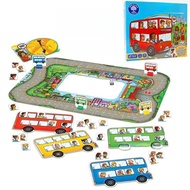 Orchard Toys Shopping List Bus Stop ชุดเล่นเสริมทักษะสำหรับเด็กอายุ 2-5 ปี โต๊ะเล่นแบบเคลื่อนที่ เกม