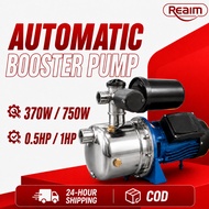 REAIM 750W/1HP Automatic Water Pump Jetmatic Booster Pump Stainless Steel Air Waterpump Jet