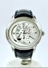 愛彼 - Millenary (瑪莎拉蒂90周年限量版)、原裝銀面雙時區GMT動能顯示皮帶鋼錶(42x46.5 mm)、自動機芯、原裝摺疊鋼扣 (⭕️⭕️歡迎預約睇錶⭕️⭕️)