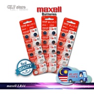 MAXELL BUTTON CELL ALKALINE BATTERY 1.5V LR44 A76 AG13 L1154 G13 V13GA (2PCS / 10PCS)
