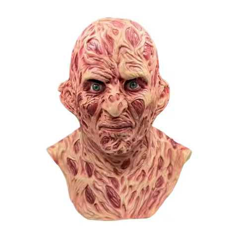 Freddy Krueger Latex Mask Classic Horror Realistic Burned Face Full Head Mask for Halloween Cosplay 