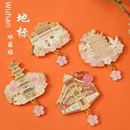 hadiah hari guru borong fridge magnet hari guru China City Hubei National Wuhan Yellow Crane Tower G