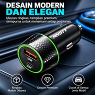 ANSTY 48W Car Charger | 2 Port USB Type C | PD Fast Charging | Car Charger Adapter
