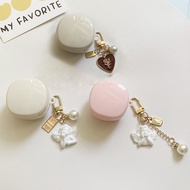 ins angel case For Baseus Bowie E19 / E16 Case fashion flower / Cartoon with keychain Pendant Silico