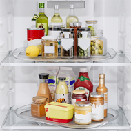 2Pack Lazy Turntable Organizer for Refrigerator Rotating Rectangular Lazy for Cabinet Pantry Kitchen
