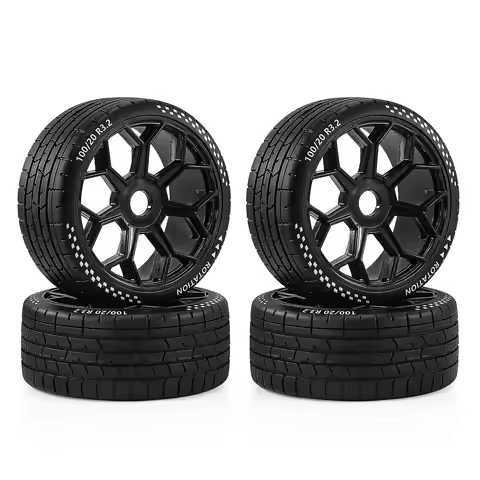 High-Speed RC Tire Wheels 4PCS for 1/7 ARRMA Infraction FELONY Limitless, Fits FSRC Model GT 1/8 Hua