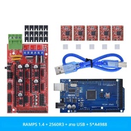 TZT 3Dเครื่องพิมพ์Mega 2560 R3 + RAMPS 1.4 แผงควบคุม + 5pcs A4988 หรือDRV8825 Stepper Motor Driveสํา