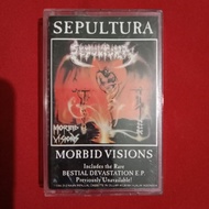 SEPULTURA MORBID VISIONS & BESTIAL DEVASTATION -Kaset Pita Musik Ori