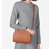 Apc logo print leather hobo bag