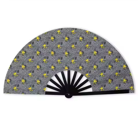 Snoopy Woodstock Cartoon Beagle Portable Pocket Fan Travel Folding Fan Chinese Dance Cooling Handhel