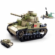 Military Battle Tank Building Blocks Set Weapon Army WW2 Soldiers Bricks Model Kids Toys
