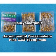 Newey Dressmakers 1.5in/4cm gold pentol needle = rp. 9,500/mica