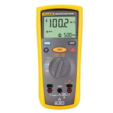 Fluke 1503 Insulation Resistance Tester 0.1 MΩ~2000 MΩ, 500V/1000V Voltage Test, Electrical Testing 