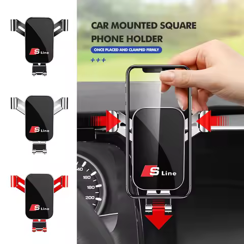 For Audi Car Phone Gravity Holder Car Air Vent Clip Mount Mobile Phone Holder Sline Quattro ABT TT A