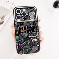 เคส OPPO Reno 11 Pro 5G Reno11F Reno10 Pro 5G Reno 8T 5G Reno 8T 4G Reno 8Z 5G Reno 7Z 5G Reno 6Z 5G Reno8 5G Reno7 4G Reno4 2F เรโน4G Reno5 5G เคสโทรศัพท์ซิลิโคนหรูหราโลโก้ไนกี้ทรงตรงหรูหรา