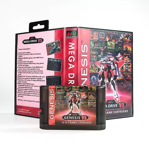 EDMDS V3 1200 in 1 Pro Updated for SEGA GENESIS MegaDrive MD Game Cartridge for Mega Drive Game Cons