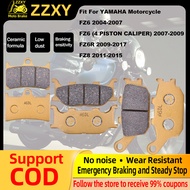 For YAMAHA FZ6 FZ6R FZ8 Brake Pads Ceramic Fiber High Performance Quiet Front & Rear Disc Pad