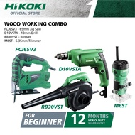 HiKOKI [COMBO 1] FCJ65V3 + D10VSTA + RB30VST + M6ST Jig Saw, Drill, Blower & Trimmer