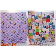 单人百家被 Labubu Mickey Kuromi Kitty birthday gift Homemade Single Blanket 100% Cotton