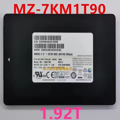 Original New Solid State Drive SM863 2.5" 960GB 1.92TB SATA SSD For MZ-7KM9600 MZ-7KM1T90