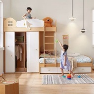 bed 兒童床 VicoCasa 儲物床 實木床 bunk bed 雙層床 子母床 上下格床 高低床 高架床 小戶型一體床 上下鋪床 床褥 兩層床 double bed 城堡床 組合床 床 床架