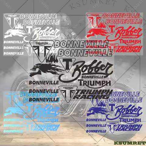 For Triumph BONNEVILLE Bobber Accessories Motorcycle Stickers Reflective Helmet Fairing Exhaust Part