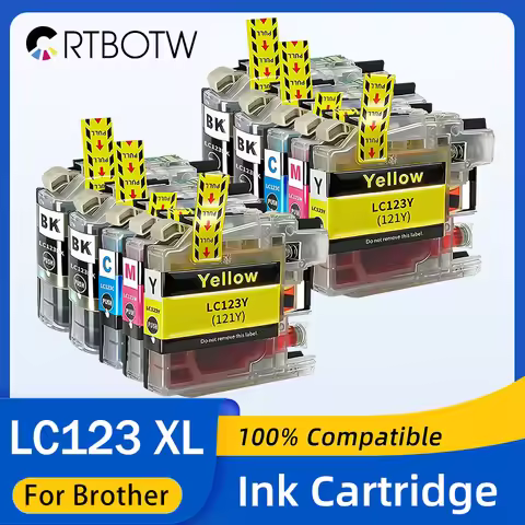 LC123 LC 123 XL LC123XL Ink Cartridge Compatible For Brother Inkjet MFC J4410DW J4510DW J4610DW J471