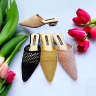 Open-Toe Shoes Large SIZe Round Heel Style 1 Inch High 36-45 Bigsize Silk Fabric Type Stretches To F