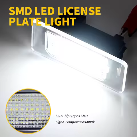 2PCS LED License Plate Number Light Canbus For VW Passat B6 5D Varant 06-10 For Skoda Fabia Superb Y