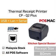 POSMAC CP-Q2 Plus Pos Thermal Receipt Printer 80mm with pending beep sound USB+LAN Kitchen Printer