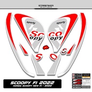HONDA Striping Scoopy Fi 2022HONDA Motif 2 Prestige Stylish Sticker Decal Sticker Lis Original Donut
