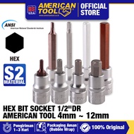 MATA Hex Bit Socket Hex Bit Socket 1/2"DR 4 - 12mm 55 & 100mm American Tool