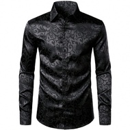 เสื้อแขนยาวลายดอกไม้แจ็คการ์ด สำหรับผู้ชาย, ชุดทำงานเรียบร้อย