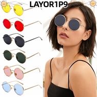 LAYOR1P9 Vintage Sunglasses Men and Women UV Protection Circle Glasses Circle Glasses