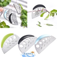KAREN Herb Cutter Stripper, 7 Holes 2 in 1 Vanilla Vegetable Greens Leaf Remover, Durable Stainless 