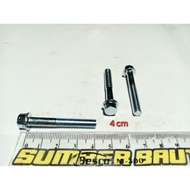 MESIN White Flange Bolt M6 田 40 (4cm) Key 8 Engine Block/ FO/ Flange/ Bolt