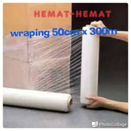 PUTIH Plastic WRAPING / STRETCH FILM WHITE 50 CM x 300 M