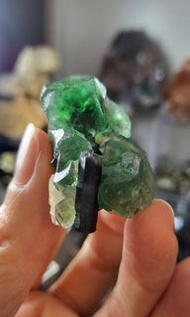 納米比亞螢石共生黑碧璽